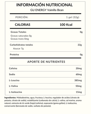 GU ENERGY Vainilla Bean