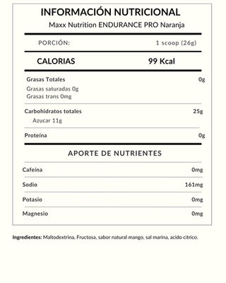 Maxx Nutrition - Endurance Pro Orange
