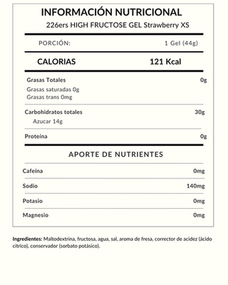 226ers HIGH FRUCTOSE GEL XS Strawberry